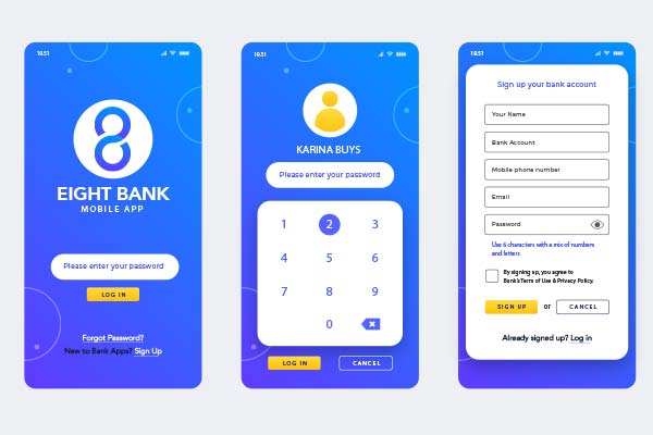 8 Bank App Design